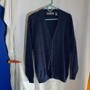 Oscar de la Renta Men’s Navy Cardigan, Size Large